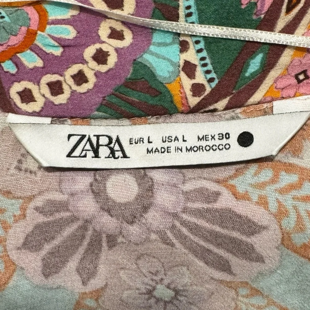 Zara Printed Maxi Wrap Floral Dress - Picture 7 of 8